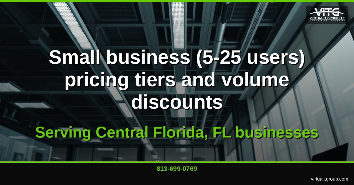 Central Florida business owner reviewing VoIP pricing options on laptop with phone system in background